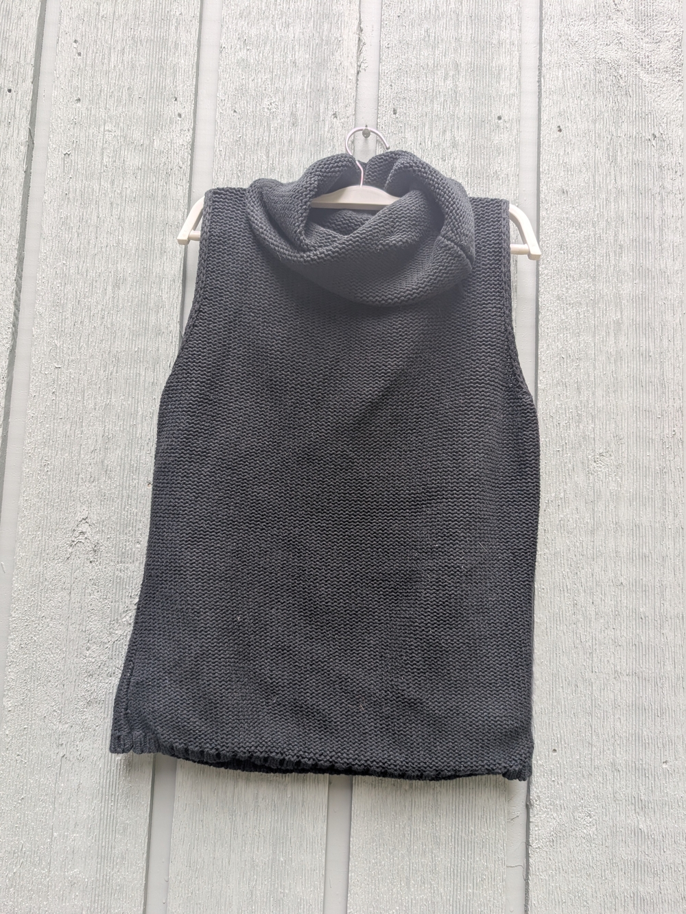 GAP Black Sleeveless Cowl Neck Knit Top